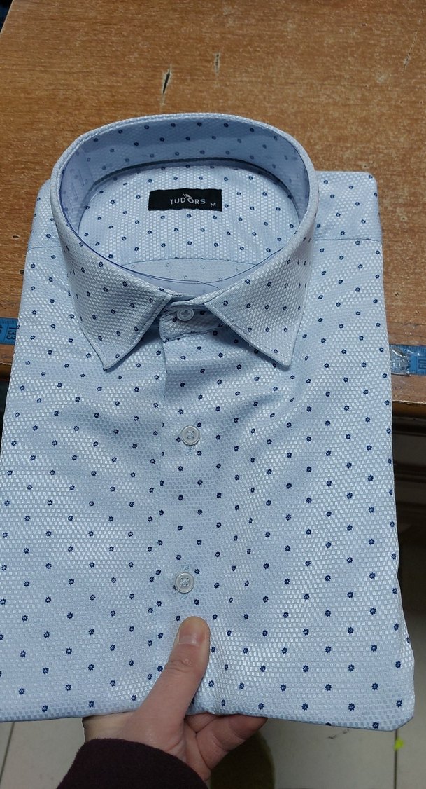 Mavi Desenli Erkek Gömlek - Görsel 2