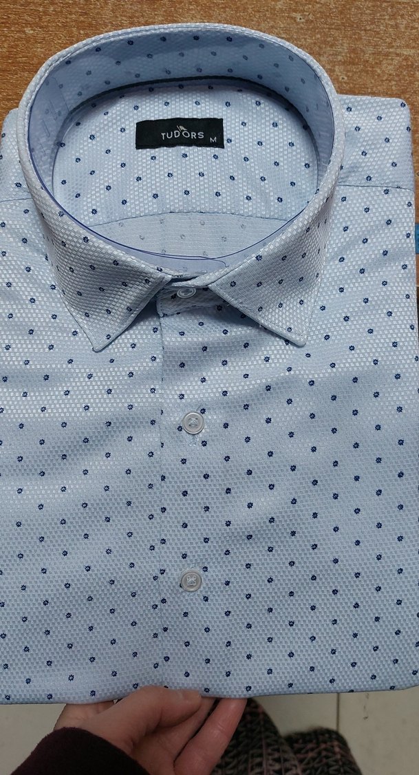 Mavi Desenli Erkek Gömlek - Görsel 4