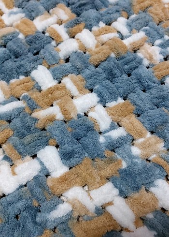 Çocuklar için Renkli Örgü Battaniye - Görsel 5