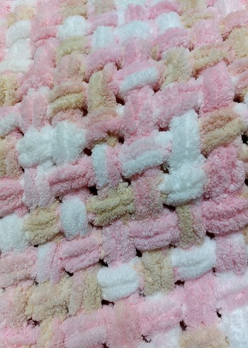 Çocuklar için Renkli Örgü Battaniye - Görsel 3