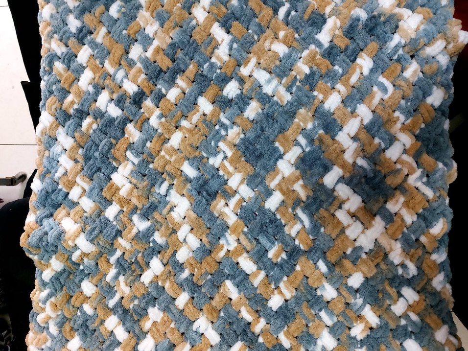 Çocuklar için Renkli Örgü Battaniye - Görsel 4