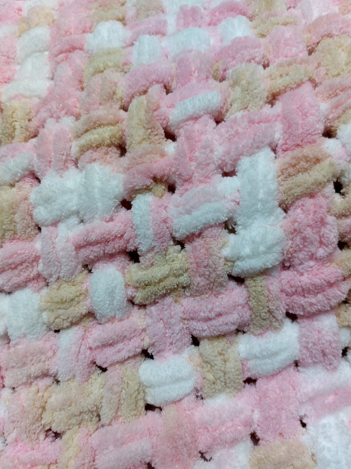 Çocuklar için Renkli Örgü Battaniye - Görsel 3