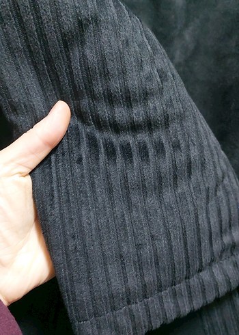 Siyah Erkek Süet Ceket Fermuarlı - Görsel 3