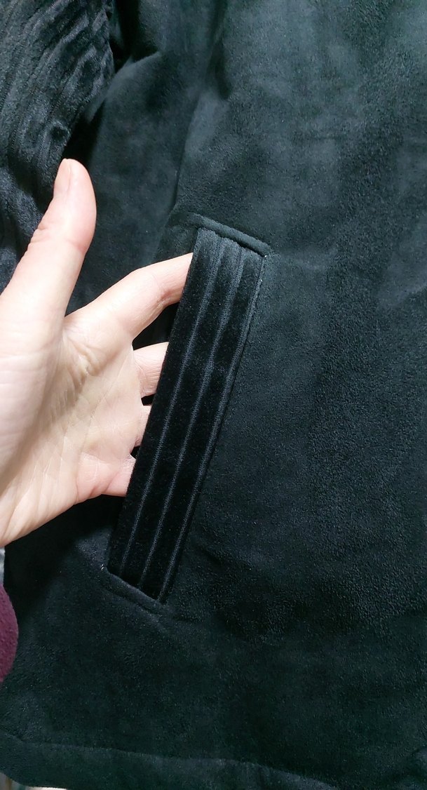 Siyah Erkek Süet Ceket Fermuarlı - Görsel 2