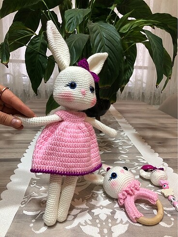 Amigrumi tavşan bebek set
