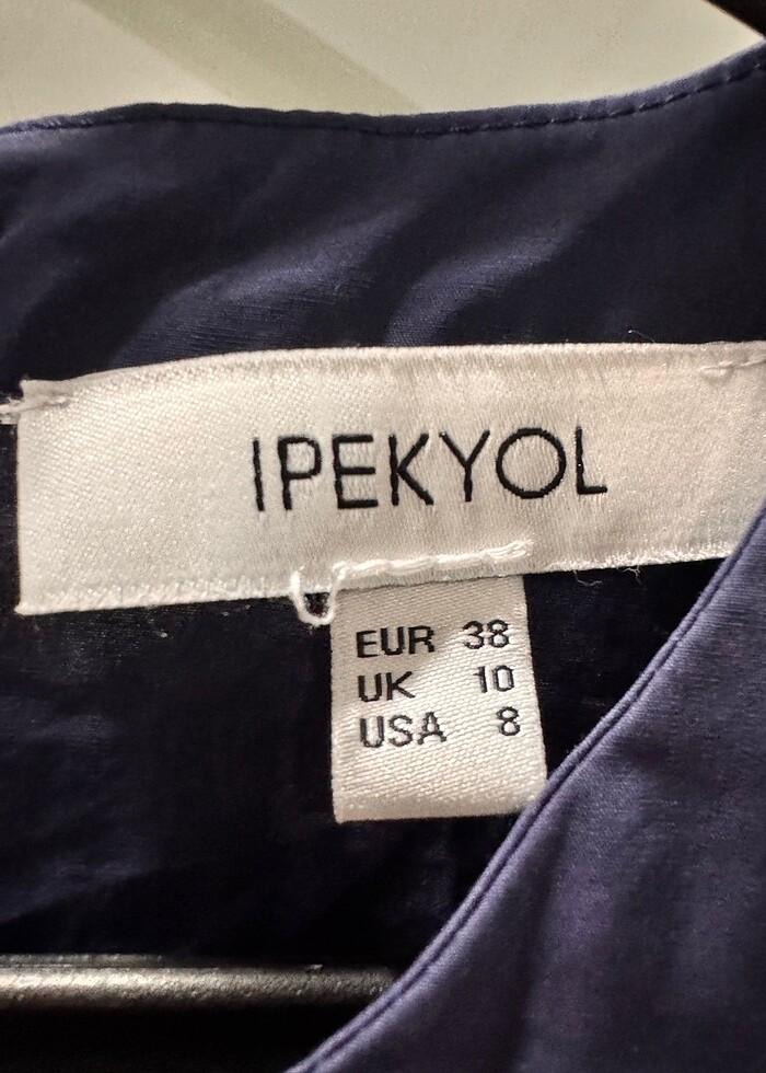 Lacivert elbise - Görsel 5