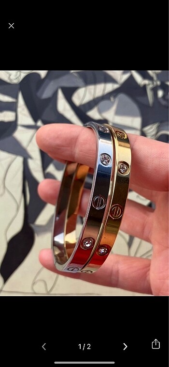 Cartier bilezik gold