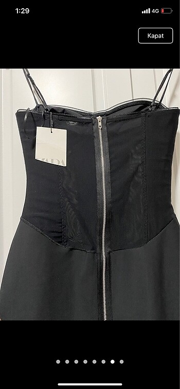 Zara bel korse detay elbise - Görsel 5