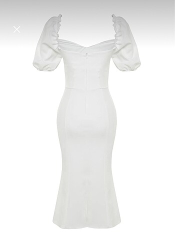 Ekru Yaka Detaylı Elbise - Görsel 13