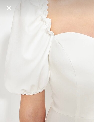 Ekru Yaka Detaylı Elbise - Görsel 9