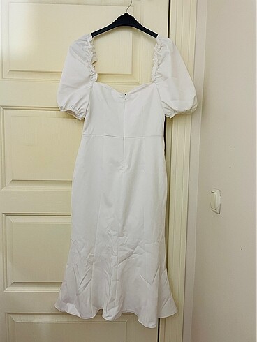 Ekru Yaka Detaylı Elbise - Görsel 5