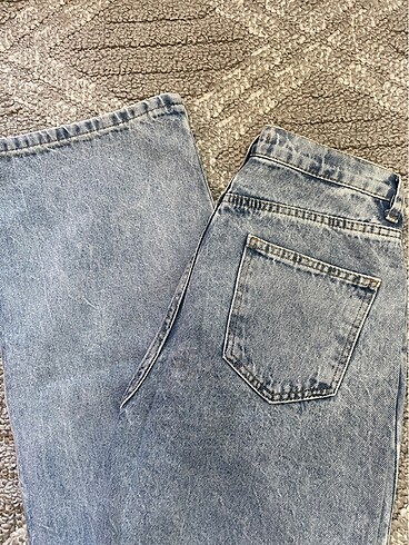 Açık Mavi Yüksek Bel Wide Leg Jeans - Görsel 5