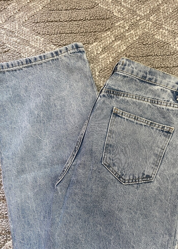 Açık Mavi Yüksek Bel Wide Leg Jeans - Görsel 5