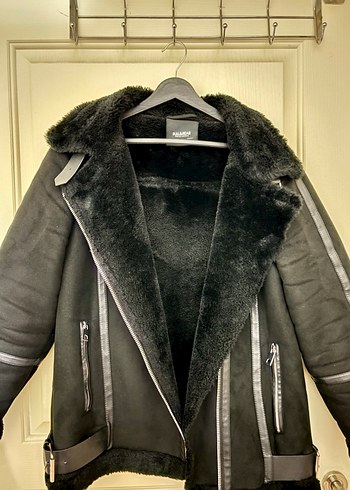 Siyah Kadın Süet Biker Ceket - Görsel 5