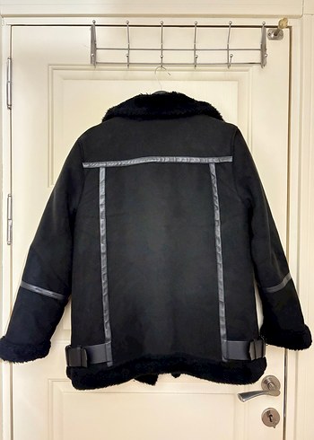 Siyah Kadın Süet Biker Ceket - Görsel 6