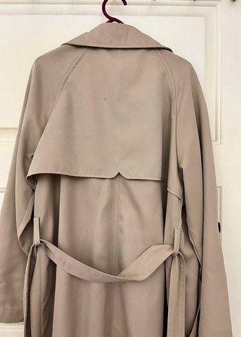 Dökümlü Uzun Trençkot - Görsel 6
