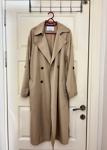 Dökümlü Uzun Trençkot - Görsel 2