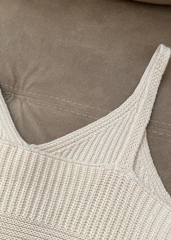Krem Beyaz Bohem Örgü Üst - Görsel 6