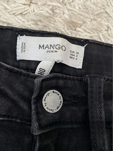 36 Beden siyah Renk Mango siyah jean kot pantolon