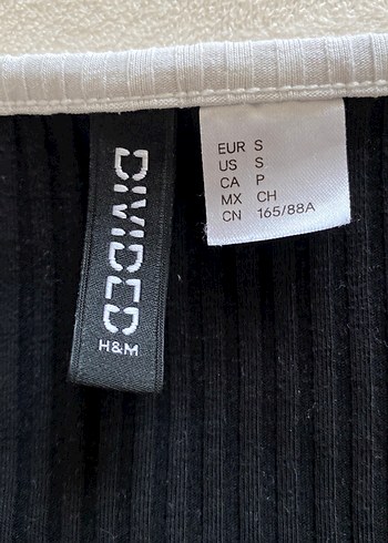 H&M Kısa Kollu Siyah Triko Kadın Bluz - Görsel 3