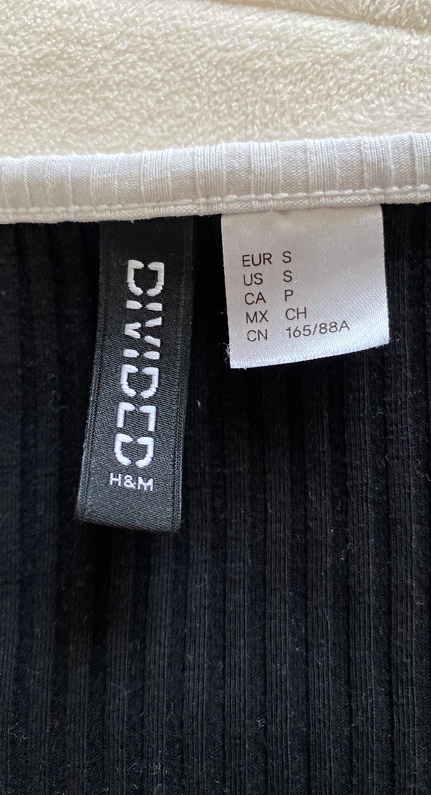 H&M Kısa Kollu Siyah Triko Kadın Bluz - Görsel 3