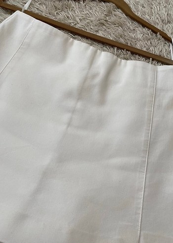 Zara Zara Beyaz Mini Şort Etek