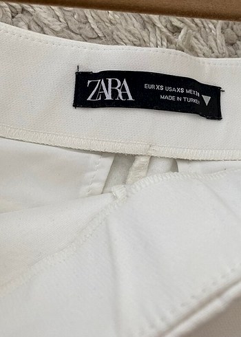 xs Beden beyaz Renk Zara Beyaz Mini Şort Etek