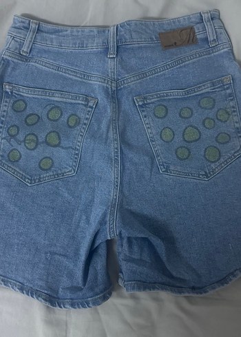 Mavi desenli şort - Görsel 2