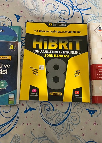8. Sınıf Din kültürü, İnkılap ve Türkçe Soru bankaları/ Föyü