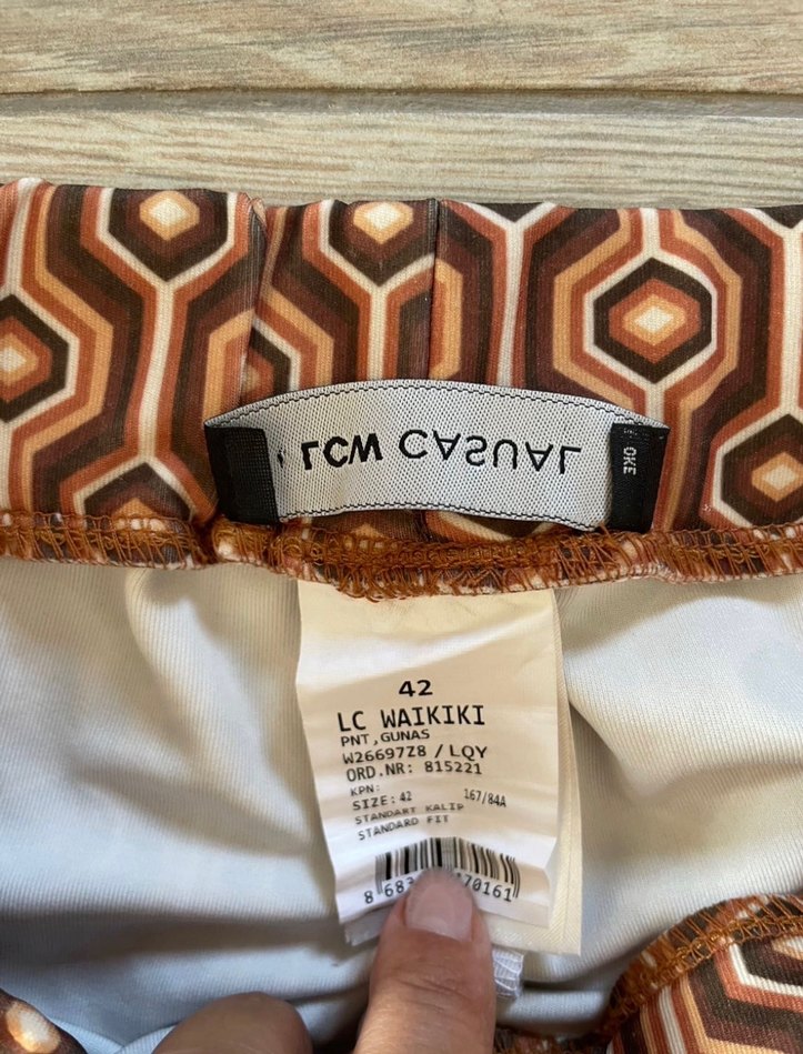 Zincir Detaylı Bohem Kadın Kumaş Pantolon - Görsel 2