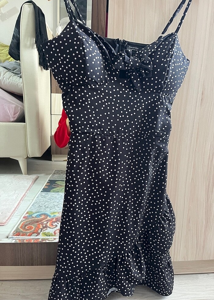 Puantiyeli elbise - Görsel 3