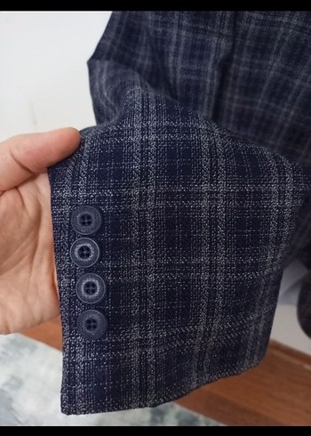 Gri Ekose Modern Klasik Erkek Takım Elbise - Görsel 5