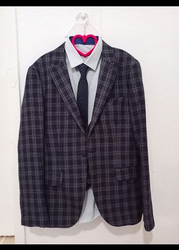 Gri Ekose Modern Klasik Erkek Takım Elbise - Görsel 2