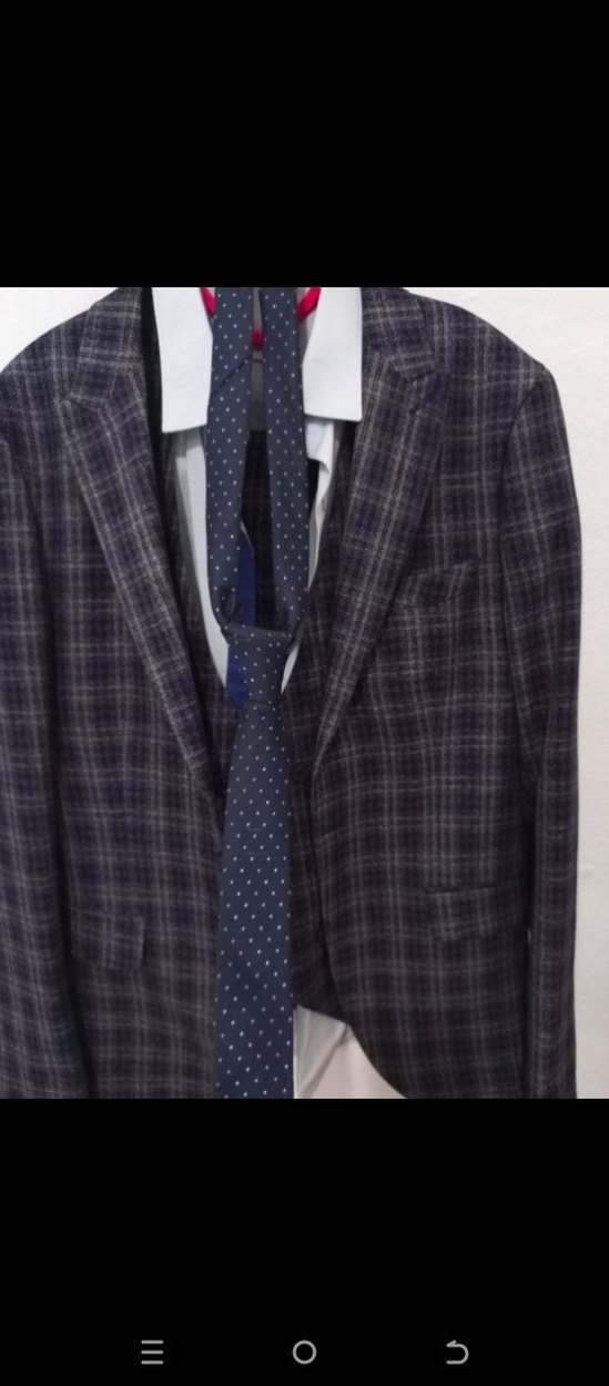 Gri Ekose Modern Klasik Erkek Takım Elbise - Görsel 3