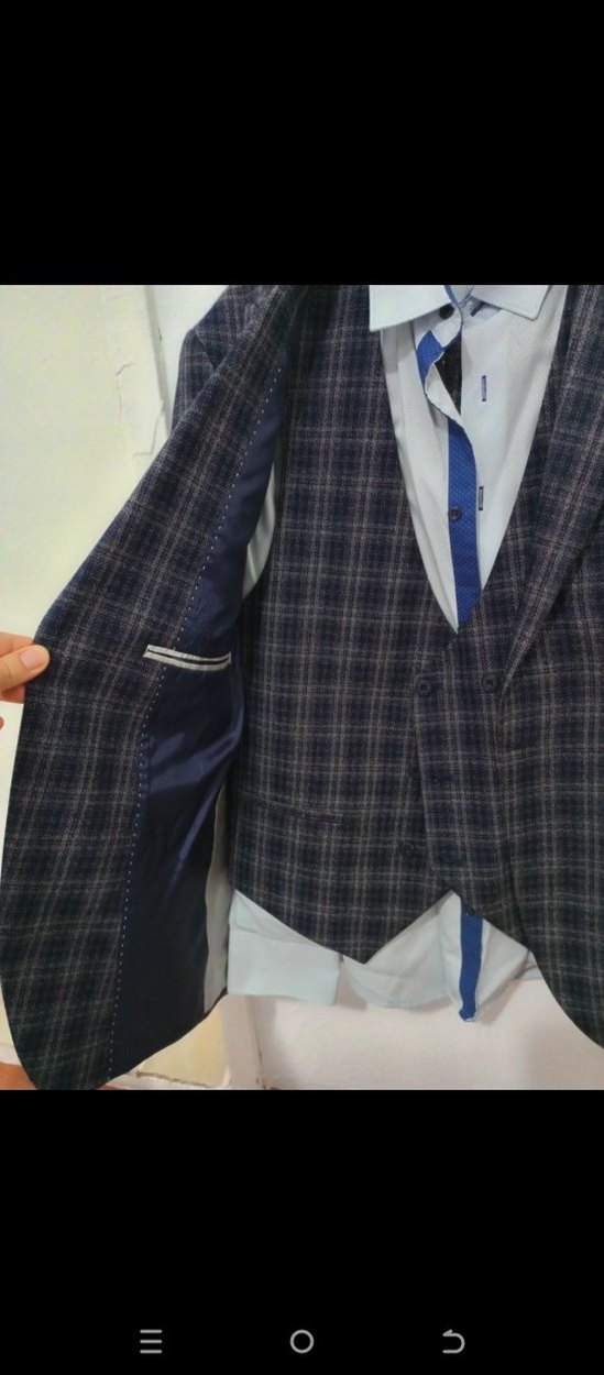 Gri Ekose Modern Klasik Erkek Takım Elbise - Görsel 4