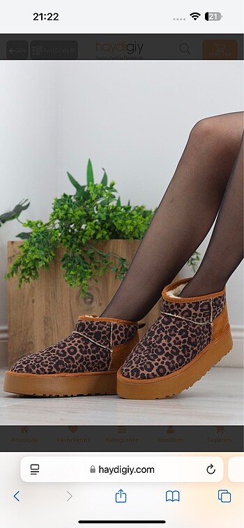 36 Beden Leoparlı ugg
