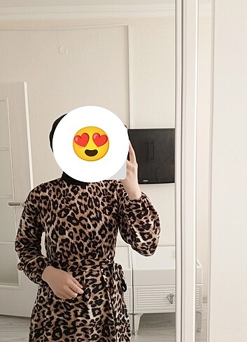 Leopar elbise 