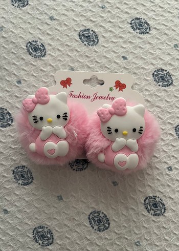 Diğer Pembe Kürklü Hello Kitty Çocuk Toka