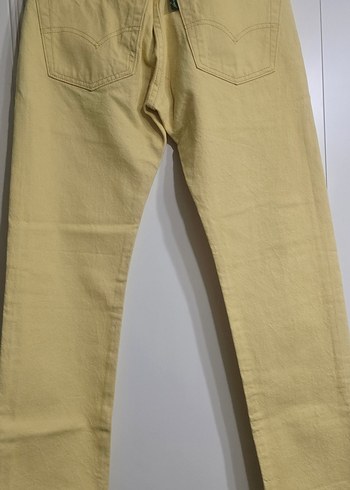 Levi's 501 Vintage Kesim Yüksek Bel Krem/Sarı Jean W26 S Beden - Görsel 3