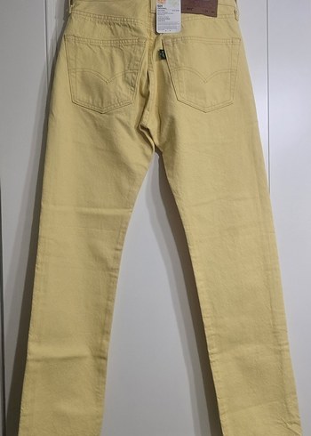 Levi's 501 Vintage Kesim Yüksek Bel Krem/Sarı Jean W26 S Beden - Görsel 8