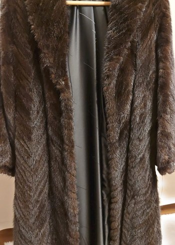 Uzun Gerçek Vizon (Norka) Kürk Kaban - Görsel 2