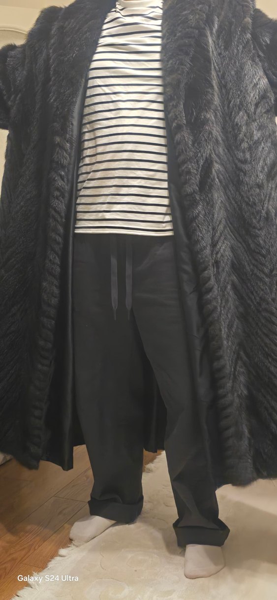 Uzun Gerçek Vizon (Norka) Kürk Kaban - Görsel 4