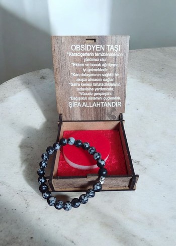 Obsidyen Taşı Bohem Kadın Bileklik