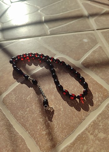 Koyu Kırmızı Gotik Erkek Tesbihi - Görsel 2