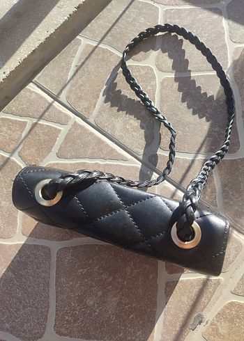 Klasik Siyah Deri Kadın El Çantası - Görsel 3