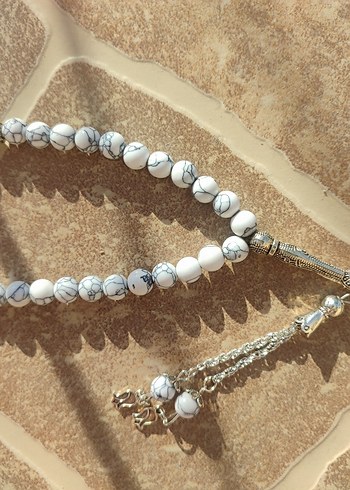 Bohem Beyaz Erkek Tesbih - Görsel 5