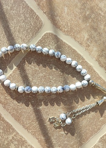 Bohem Beyaz Erkek Tesbih - Görsel 2