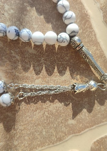 Bohem Beyaz Erkek Tesbih - Görsel 3