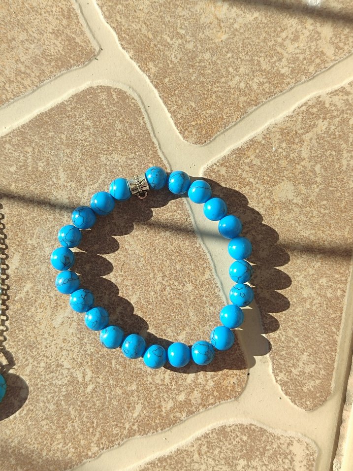 FİRUZE TAŞI KOLYE BİLEKLİK SETİ - Görsel 2