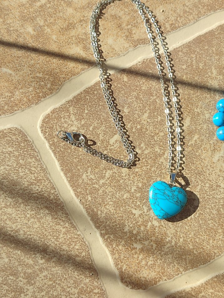 FİRUZE TAŞI KOLYE BİLEKLİK SETİ - Görsel 3